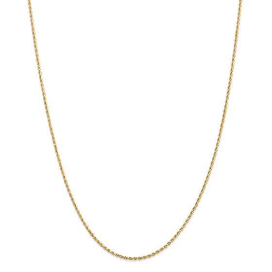 14k Gold 1.5 mm Diamond Cut Rope w/Lobster Clasp Chain - 20 in. 14k Gold 1.5 mm Diamond Cut Rope w/Lobster Clasp Chain - 20 in.